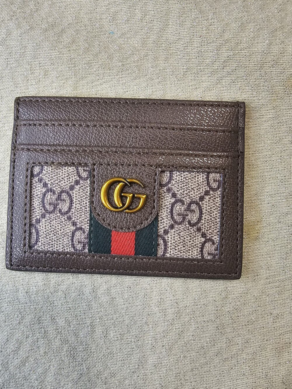 Brown Unisex Canvas Cardholder Case